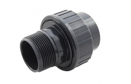 PVC 3/3 Union Coupler - 40mm x 1 1/4  Inch / Glue Socket x Male Thread